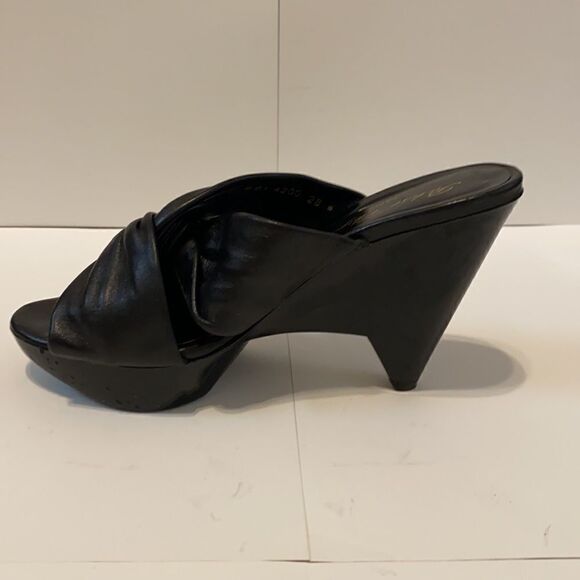 Robert Clergerie Dahra Wedge Sandal Black - Picture 2 of 7